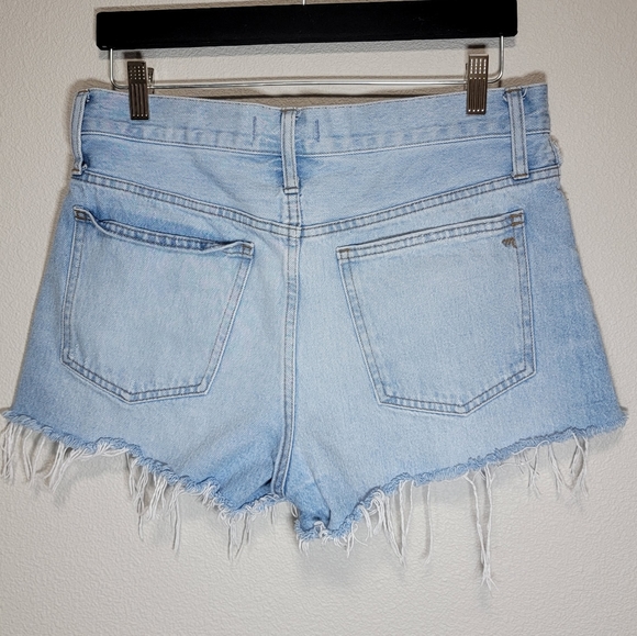 Madewell light wash relaxed denim shorts button fly - Picture 3 of 5